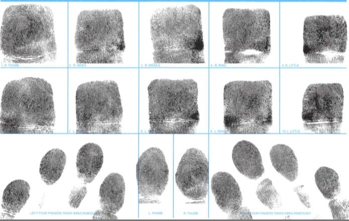 FD 258 fingerprints